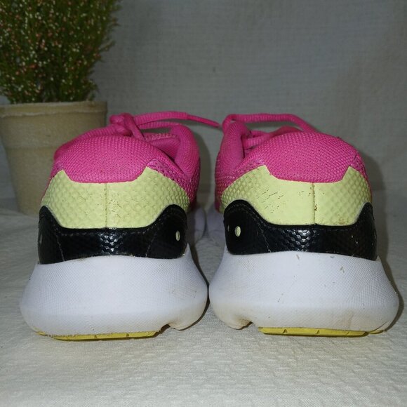 UNDER ARMOUR GGS SURGE 3 JUNIOR GIRLS RUNNING SHOE, SIZE 4.5, PINK - Picture 4 of 7